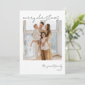 メリークリスマスミニマリスト写真クリスマスカード シーズンカード (スタンド正面)