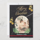 メリークリスマスミニマリスト明るいアーチ写真 シーズンカード (正面)