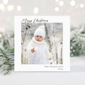 メリークリスマスミニマルのモダン写真 シーズンカード
