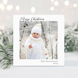 メリークリスマスミニマルのモダン写真 シーズンカード