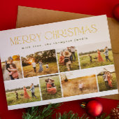 メリークリスマスミニマルゴールドフォイル8枚の写真 箔シーズンカード