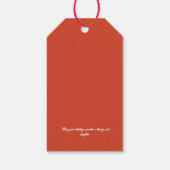 メリークリスマスミニマルツリー赤 ギフトタグ (裏面)