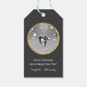 メリークリスマスミニマルモダンリストグリッタースター ギフトタグ (裏面)