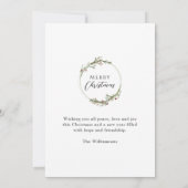 メリークリスマスミニマルリース シーズンカード (裏面)