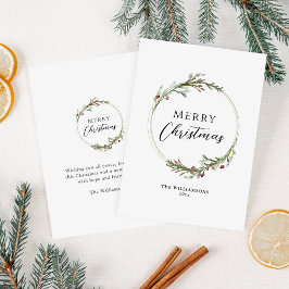 メリークリスマスミニマルリース シーズンカード