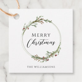 メリークリスマスミニマルリース フェイバータグ