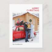 メリークリスマスミニマル写真 シーズンポストカード (正面)