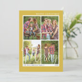 メリークリスマスミニマル四方写真 シーズンカード (スタンド正面)