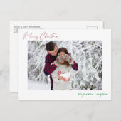 メリークリスマスミニモダンマリスト写真はがき ポストカード (正面/裏面)