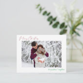 メリークリスマスミニモダンマリスト写真はがき ポストカード (スタンド正面)