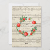 メリークリスマスミュージック紙冬のグリーティングシーズン シーズンカード (裏面)