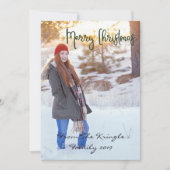 メリークリスマスミント水玉模様 シーズンカード (正面)