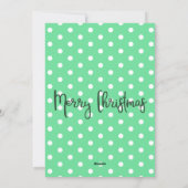 メリークリスマスミント水玉模様 シーズンカード (裏面)