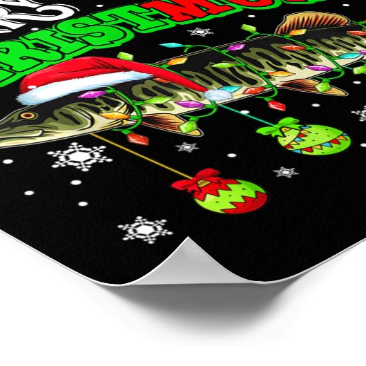 メリークリスマスムスキー3サンタムスキースフィッシャーF ポスター (角)