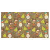 メリークリスマスムースと雪だるま 枕カバー (正面左)