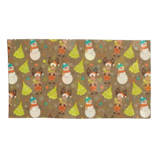 メリークリスマスムースと雪だるま 枕カバー (裏面-右)
