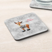 メリークリスマスムースは帽子をかぶっている コースター (左側)