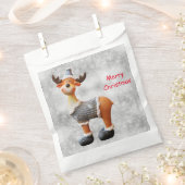 メリークリスマスムースは帽子をかぶっている フェイバーバッグ (クリップ留めされた状態)