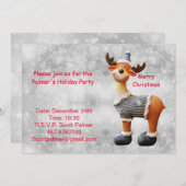 メリークリスマスムースは帽子をかぶっている 招待状 (正面/裏面)