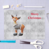 メリークリスマスムースは帽子をかぶっている 薄葉紙 (クラフト)