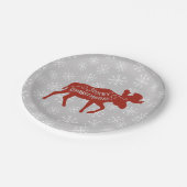 メリークリスマスムースウィズスノーフレーク紙プレート ペーパープレート (アングル)