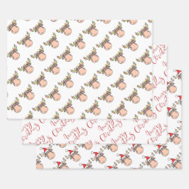 メリークリスマスムースラッピング紙シート ラッピングペーパーシート