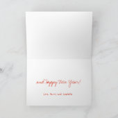 メリークリスマスムース家族の写真 シーズンカード (内部)