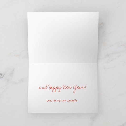 メリークリスマスムース家族の写真 シーズンカード (内部)