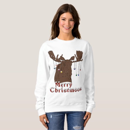 メリークリスマスムース汗シャツ スウェットシャツ (正面フル)