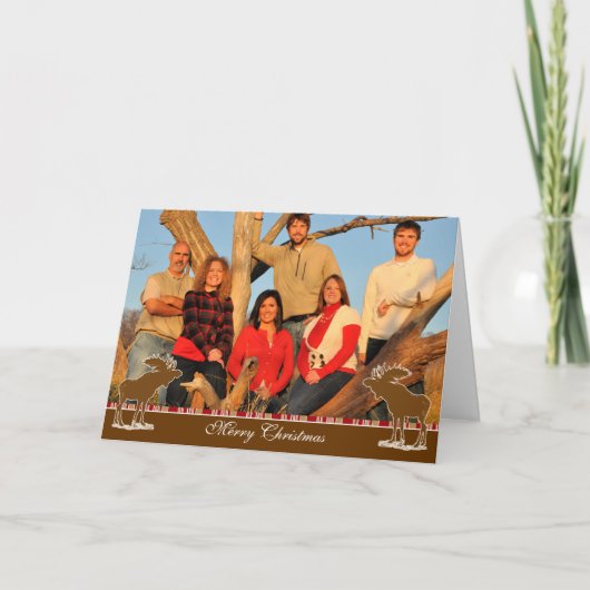 メリークリスマスムース白い輪郭 シーズンカード (正面)