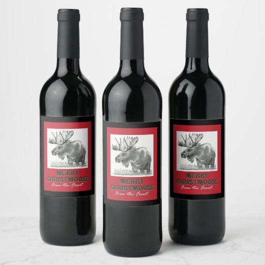メリークリスマスムース ワインラベル (ボトル)