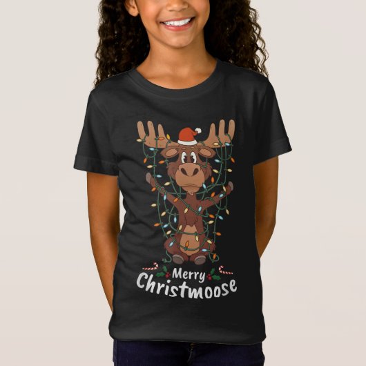 メリークリスマスムーズクリスマスツリーライト Tシャツ (正面)