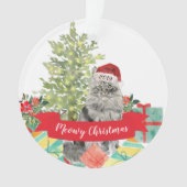 メリークリスマスメインクーン オーナメント (正面)