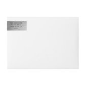 メリークリスマスメタリックシルバーブラック ラップアラウンドラベル (正面)