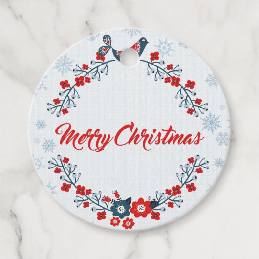 メリークリスマスメッセージカード フェイバータグ (正面)