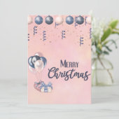 メリークリスマスメッセージバウブル、ギフト&バルーン シーズンカード (スタンド正面)