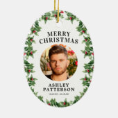 メリークリスマスメモリアルホリー セラミックオーナメント (裏面)