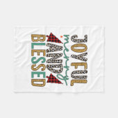 メリークリスマスメリーは楽し賛美く フリースブランケット (正面(横))