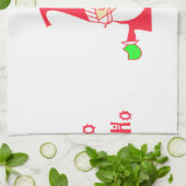 メリークリスマスメリークリスマスおもしろいサンタホホ キッチンタオル (折り畳み)