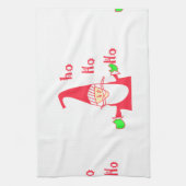 メリークリスマスメリークリスマスおもしろいサンタホホ キッチンタオル (縦)