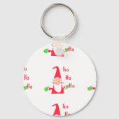 メリークリスマスメリークリスマスおもしろいサンタホホ キーホルダー (正面)