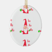 メリークリスマスメリークリスマスおもしろいサンタホホ セラミックオーナメント (右)