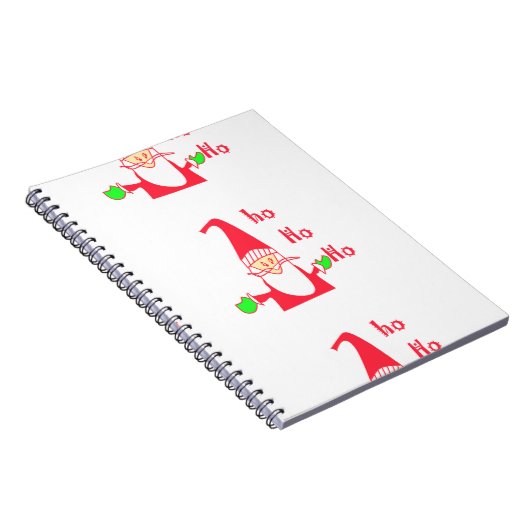 メリークリスマスメリークリスマスおもしろいサンタホホ ノートブック (右側)