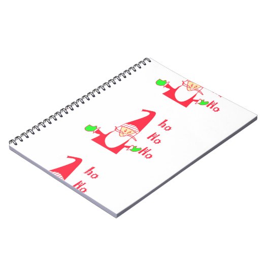 メリークリスマスメリークリスマスおもしろいサンタホホ ノートブック (左側)