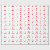 メリークリスマスメリークリスマスおもしろいサンタホホ ラッピングペーパー (フラット)