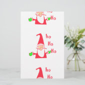 メリークリスマスメリークリスマスおもしろいサンタホホ 便箋 (スタンド正面)