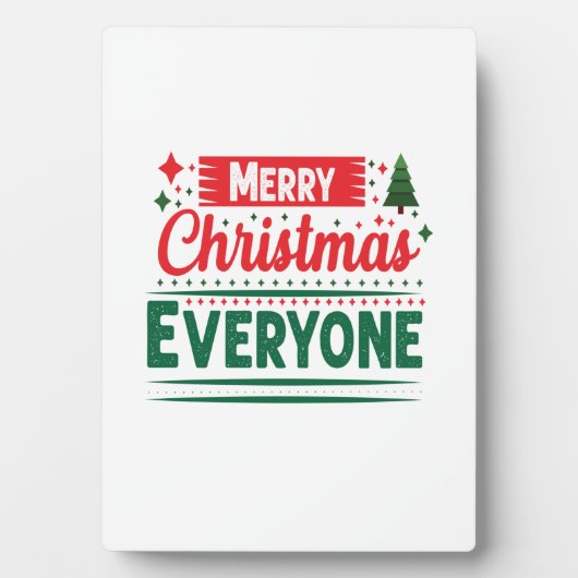 メリークリスマスメリークリスマス全員 フォトプラーク (正面)