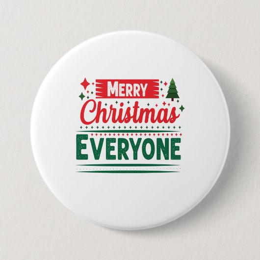 メリークリスマスメリークリスマス全員 缶バッジ (正面)