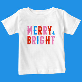 メリークリスマスメリー&ブライト ベビーTシャツ