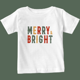 メリークリスマスメリー&ブライト ベビーTシャツ